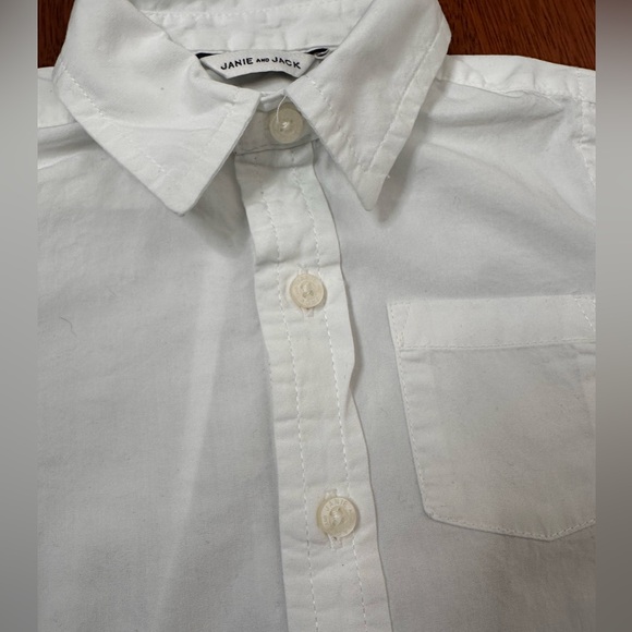 Janie and Jack White Button Down Shirt 12-18 months - Picture 5 of 9